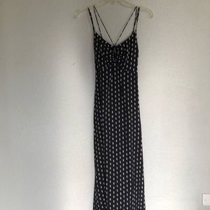 Free people black and white midi dress